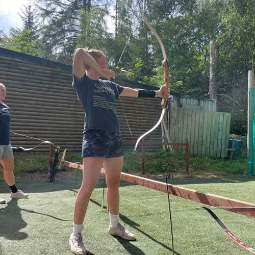 Archery Newcastle Customer doing Archery Archery Newcastle Customer doing Archery
